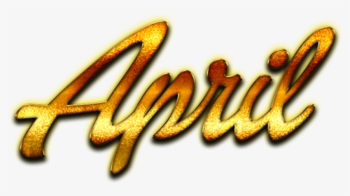 April Golden Letters Name Png - Graphic Design, Transparent Png, Transparent PNG