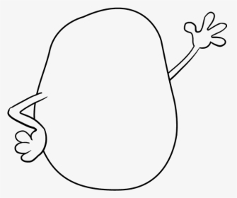How To Draw Potato - Drawing Of A Potato, HD Png Download, Transparent PNG