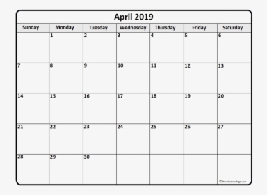 April Calendar Png Free Background, Transparent Png, Transparent PNG