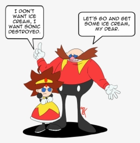 I Don T Want Ice Cream, I Want Sonic Destroyed - Eggette Omelette, HD Png Download, Transparent PNG