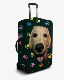 Custom Black Luggage Cover With Personalized Dog Face, HD Png Download, Transparent PNG