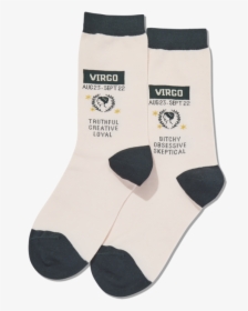 Women S Virgo Zodiac Socks   Class Slick Lazy Image - Sock, HD Png Download, Transparent PNG