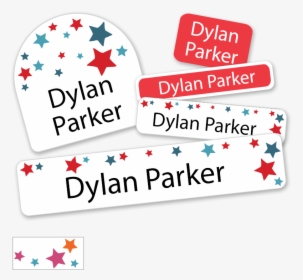 Back To School Labels With Red Blue Stars Us - Graphic Design, HD Png Download, Transparent PNG