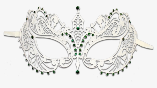 White Masquerade Mask Png Clip Art Transparent - Transparent Png Masquerade Mask Background, Png Download, Transparent PNG