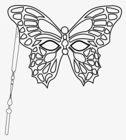 Butterfly Template Zentangle Mask, HD Png Download, Transparent PNG
