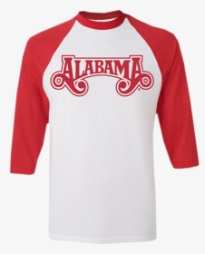Alabama White And Red Baseball Tee   Title Alabama - T-shirt, HD Png Download, Transparent PNG