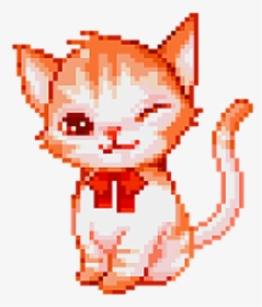 Cute Cat Perler Bead Patterns , Png Download - Cat Perler Bead Patterns, Transparent Png, Transparent PNG