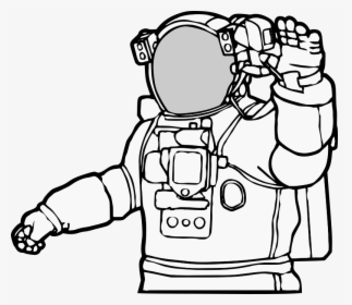 Spaceman - Realistic Astronaut Suit Drawing, HD Png Download, Transparent PNG