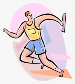 Vector Illustration Of Track And Field Athletic Sport - Track And Field Clipart, HD Png Download, Transparent PNG
