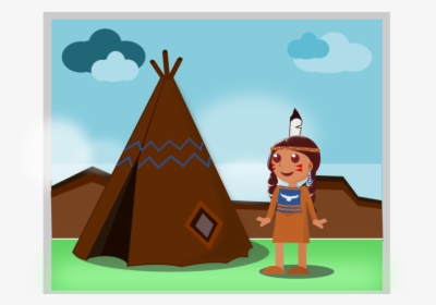 Native American Setting Design Web Flat Kid App Game - Illustration, HD Png Download, Transparent PNG