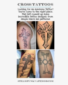 Cross Tattoos Cross Tattoos, Henna, Future Tattoos, - Cross Tattoo Designs, HD Png Download, Transparent PNG