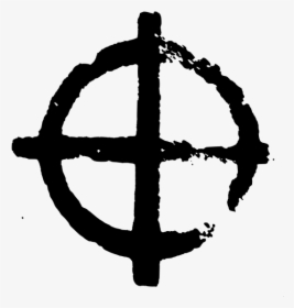 Vector Image Of Cross And Circle Modern Ornament - Tattoo Kreis Mit Kreuz, HD Png Download, Transparent PNG
