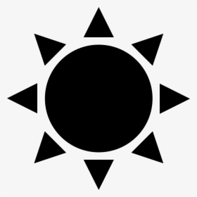 Sun Light Brightness Sunny Weather Day - Black Sun Vector Png, Transparent Png, Transparent PNG