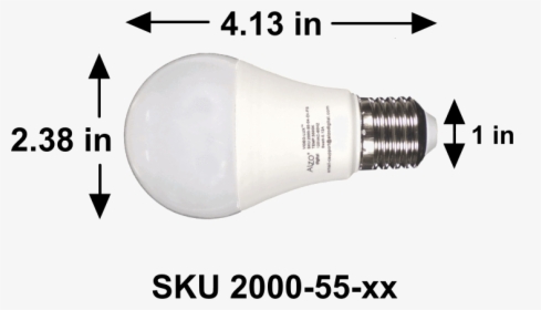 Alzo 8w Joyous Light® Dimmable Led Full Spectrum Light - Dimensions Of A Light Bulb, HD Png Download, Transparent PNG