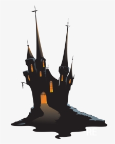Haunted House Clipart Haunted Castle - Haunted Castle Clipart, HD Png Download, Transparent PNG
