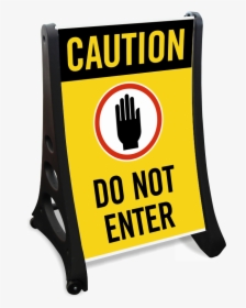 Caution Do Not Enter Sidewalk Sign - Traffic Sign, HD Png Download, Transparent PNG
