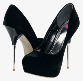 Black Plush Heels Png Clipart - Black High Heels Png, Transparent Png, Transparent PNG