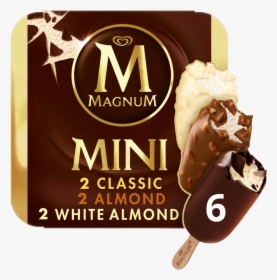 Magnum Mini Classic, Almond, White Almond Mix 6x45ml - Mini Magnum Classic Ice Cream, HD Png Download, Transparent PNG