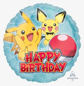 Pokemon Happy Birthday Balloon - Pokemon Pikachu Happy Birthday, HD Png Download, Transparent PNG
