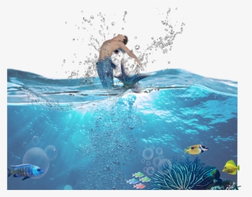 Transparent Wakeboarding Clipart - Underwater, HD Png Download, Transparent PNG