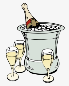 Pop Clipart Champagne Cork - Champagne Clip Art, HD Png Download, Transparent PNG