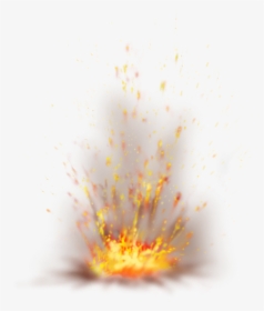 Fire Flame Sparkling Ground Explosion Png Image - Fire Sparks Gif Transparent, Png Download, Transparent PNG