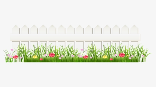 Transparent Fence Clipart - Wooden Fences With Grass Png, Png Download, Transparent PNG