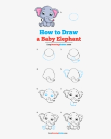 Transparent Elephant Drawing Png - Easy Baby Elephant Drawing, Png Download, Transparent PNG