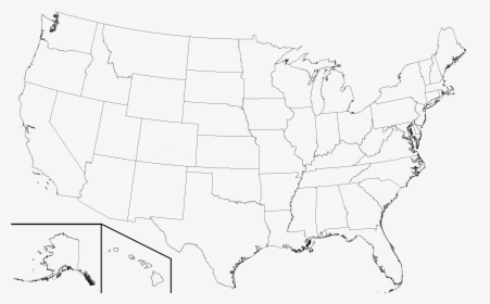 Usa State Boundaries Lower48 - High Resolution Blank United States Map, HD Png Download, Transparent PNG