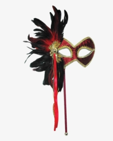 Black Red And Gold Masquerade Mask, HD Png Download, Transparent PNG