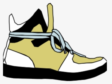 Gym Shoes Clipart Yellow - Foot With Shoe Cartoon, HD Png Download, Transparent PNG