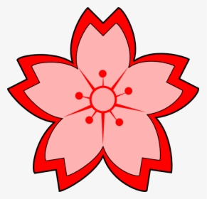 Cartoon Sakura Blossom Svg Clip Arts - Chinese Flower Clip Art, HD Png Download, Transparent PNG