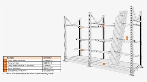 Omega Molding Rack - Technical Drawing, HD Png Download, Transparent PNG