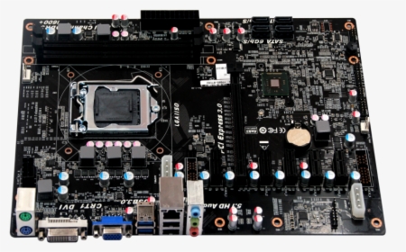 Intel Hd Graphics Card H81 Chipset Motherboard With - Motherboard Graphics Card Png, Transparent Png, Transparent PNG