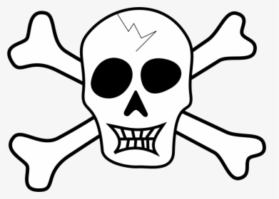 Free Clipart Pirate Skull Tribut - Skull And Crossbone Template, HD Png Download, Transparent PNG