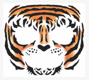 Face Tiger Temporary Tattoo 2 1 - Tiger Face Temporary Tattoo, HD Png Download, Transparent PNG