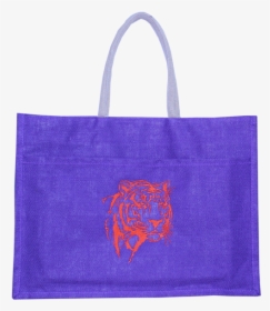 Clemson Purple Jute Tiger Face Tote Bag - Tote Bag, HD Png Download, Transparent PNG