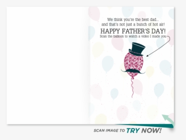 Balloon Father S Day Card - Graphic Design, HD Png Download, Transparent PNG