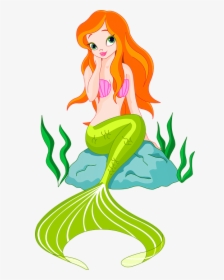 Mermaid Cartoon, HD Png Download, Transparent PNG
