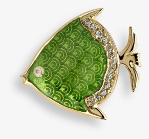 Nicole Barr Designs 18 Karat Gold Fish Lapel Pin-green - Coin Purse, HD Png Download, Transparent PNG