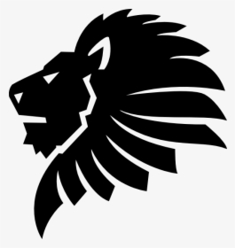 Lion Head In Black, HD Png Download, Transparent PNG