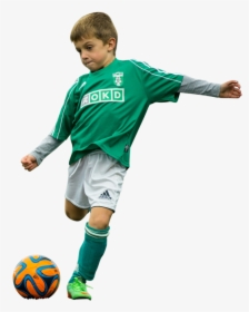 Little Boy Play With Football Png Image - Boys Play Soccer Png, Transparent Png, Transparent PNG