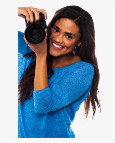 Photographer Free Commercial Use Png Image - Camera With Girl Pic Png, Transparent Png, Transparent PNG