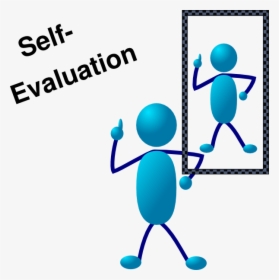 Blue Stick Man Self Evaluation Svg Clip Arts - Reflection Clipart, HD Png Download, Transparent PNG