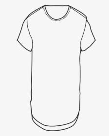 Curved Hem T Shirt Drawing, HD Png Download, Transparent PNG