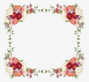 Picture Frame,plant,flower - Flowers Frame Png, Transparent Png, Transparent PNG