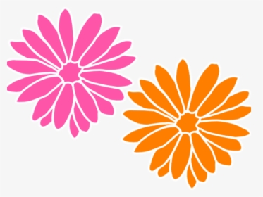Dahlia Clipart Neon Flower - Light Pink Flowers Clipart, HD Png Download, Transparent PNG