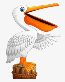 Cartoon Pelican , Png Download - Pelican Eating Fish Clip Art, Transparent Png, Transparent PNG