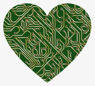 Printed Circuit Board Heart - Pcb Board Transparent Background, HD Png Download, Transparent PNG