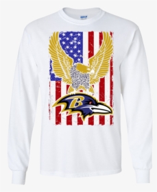 Flag Usa Ravens Logo Team Baltimore Ravens Hoodies - Baltimore Ravens, HD Png Download, Transparent PNG